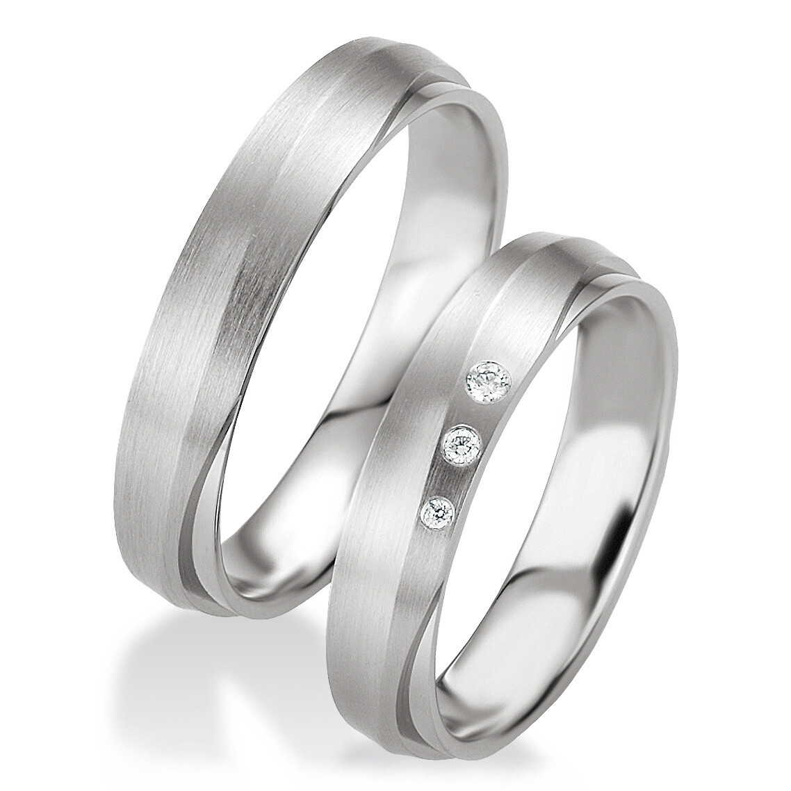 Breuning Trauringe / Partnerringe 48/08079 & 48/08080 aus Silber 925