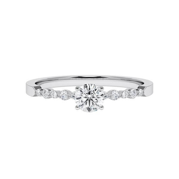 Diamantring Weißgold 333 Brillant zus.0,408ct. tw/si Rubin RU-1787
