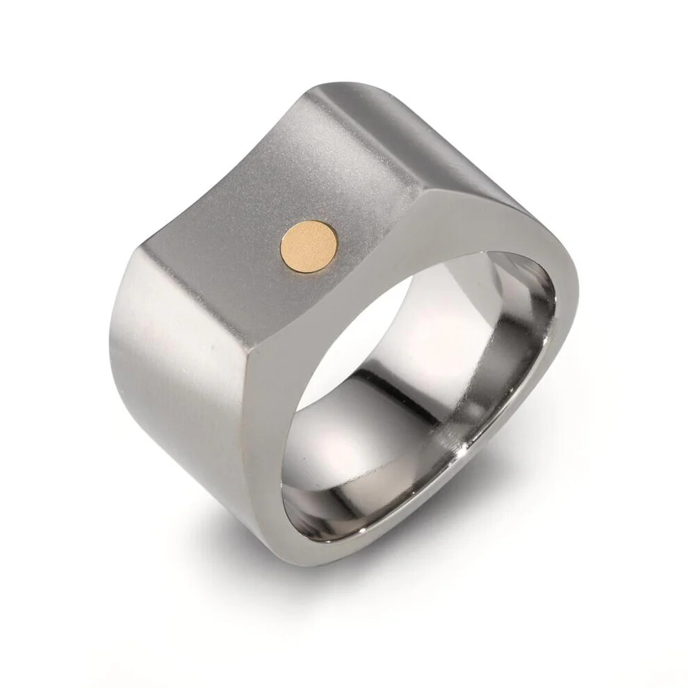 Herrenring aus Titan & 18k Gold TeNo 52732