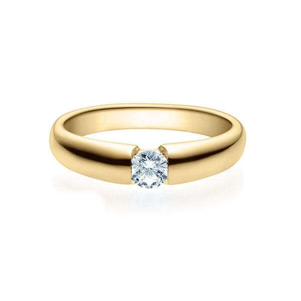 Verlobungsring Spannring 18006 Gelbgold Rubin RU-1505