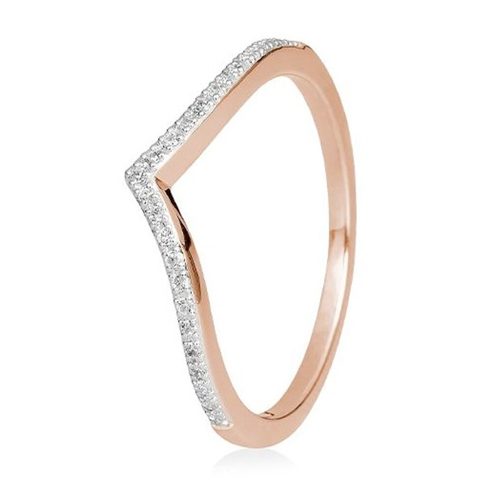 Breuning Memoire Ring -V- Rotgold 41/06016 Brillant 0.125 ct.
