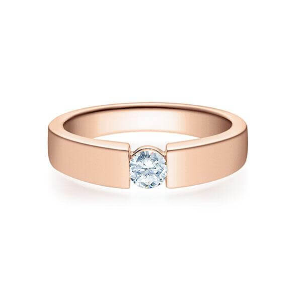 Verlobungsring Spannring 18012 Rotgold Brillant TW,SI Rubin RU-1499