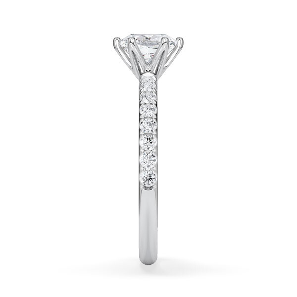 Hollywood Ring Cushion Platin Rubin 1880