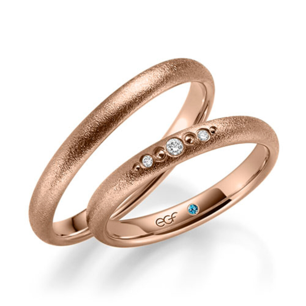 egf Trauringe Rotgold Glamour Brillant F-1392-3