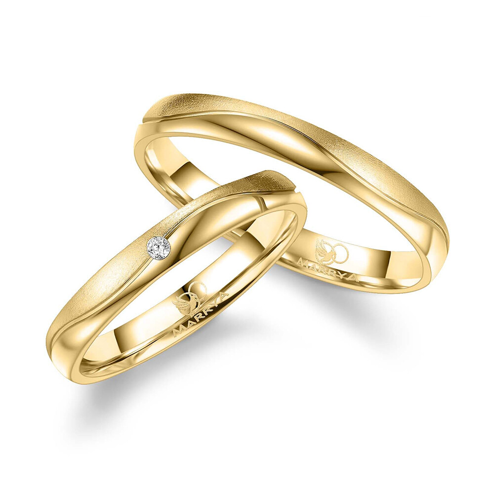 Eheringe Gelbgold modern Marrya GO-544