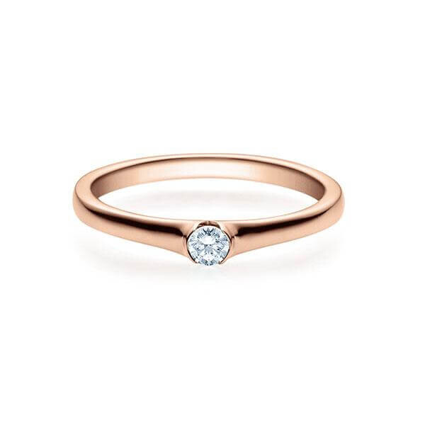Verlobungsring Spannring Brillant Rotgold Rubin RU-1277