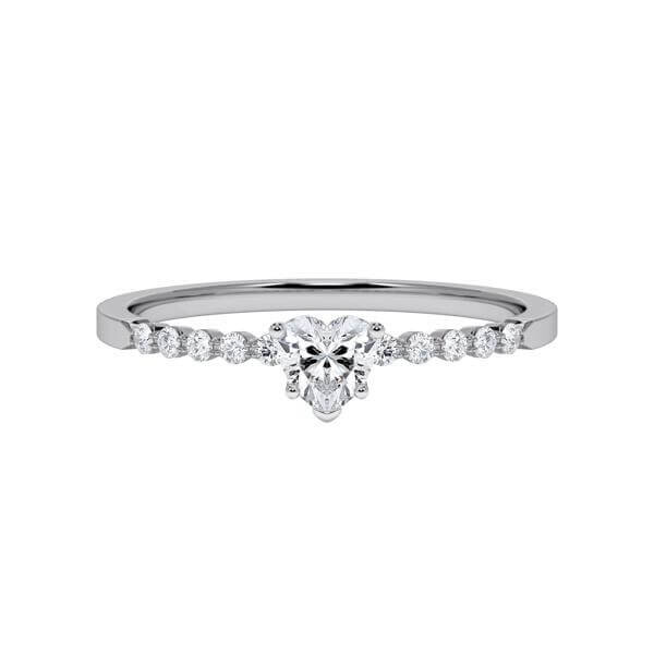 Diamantring Graugold 585/- Weißgold 585/- zus. 0,400 ct, tw, vs & tw, si - RU-1786-5