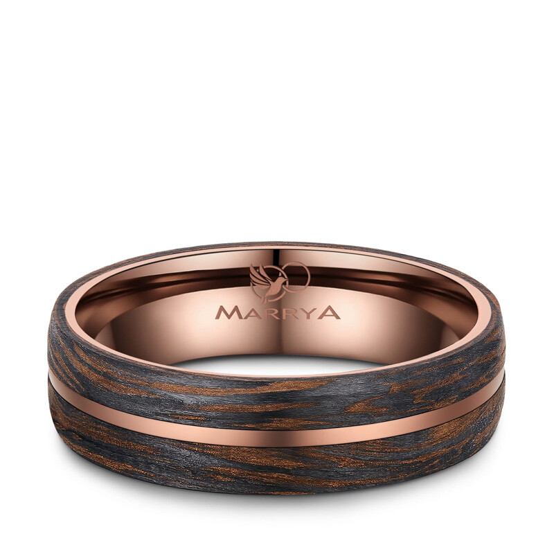 Herrenring Carbon Bronce Design Marrya CB-02