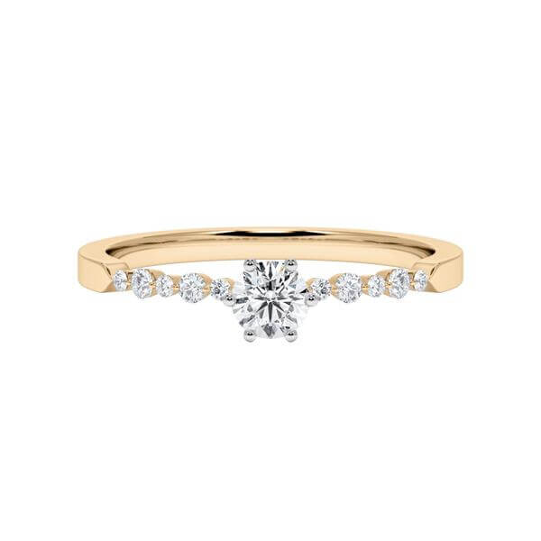 Verlobungsring Roségold 585/- Platin 950/- zus. 0,308 ct, tw, si - RU-1789-4