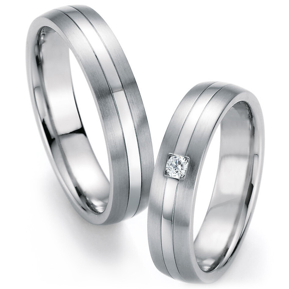 Ruesch Trauringe 88/20130-050 & 88/20140-050 aus Palladium 500