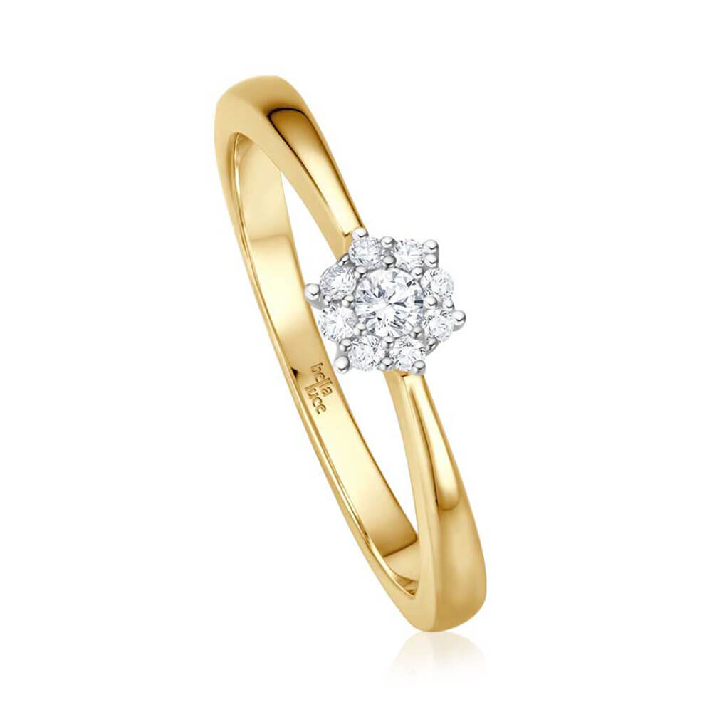 Diamantring Flori Gelbgold bella luce EH004572