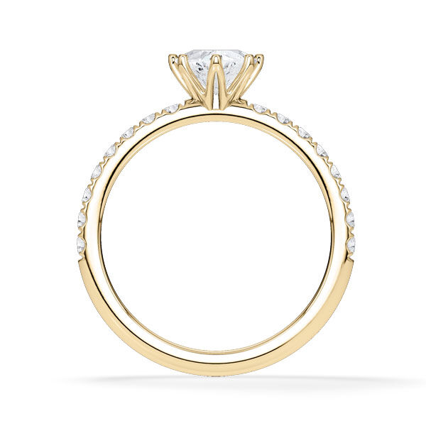 Hollywood Ring Herz Diamant Gelbgold Rubin 1887
