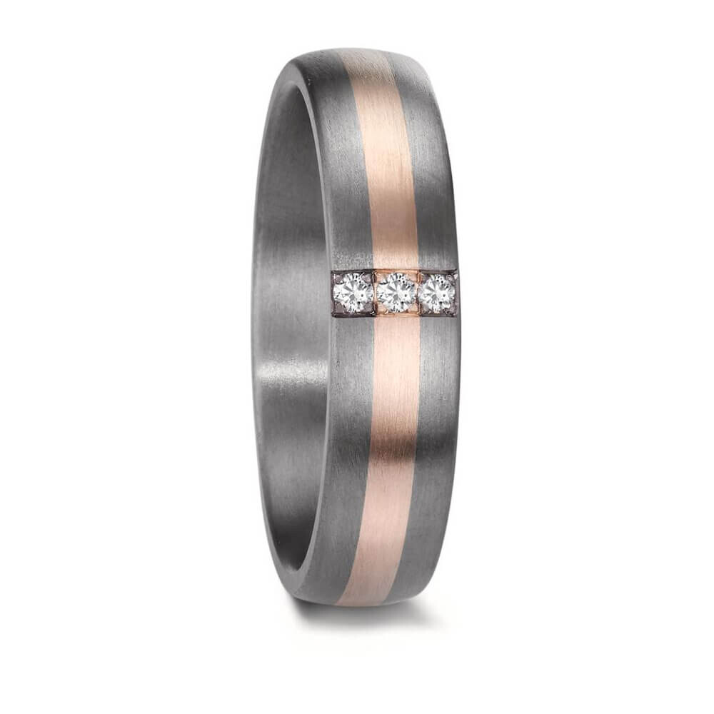 Eheringe Tantal Roségold 585 Brillant TeNo 59758