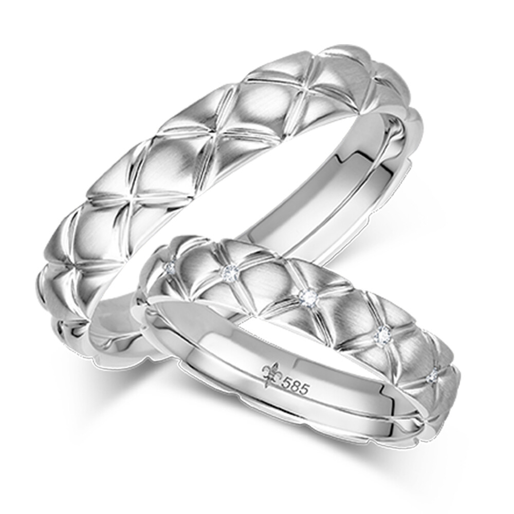 Giloy Trauringe La Mer Weißgold TR-0/TR-1-08001