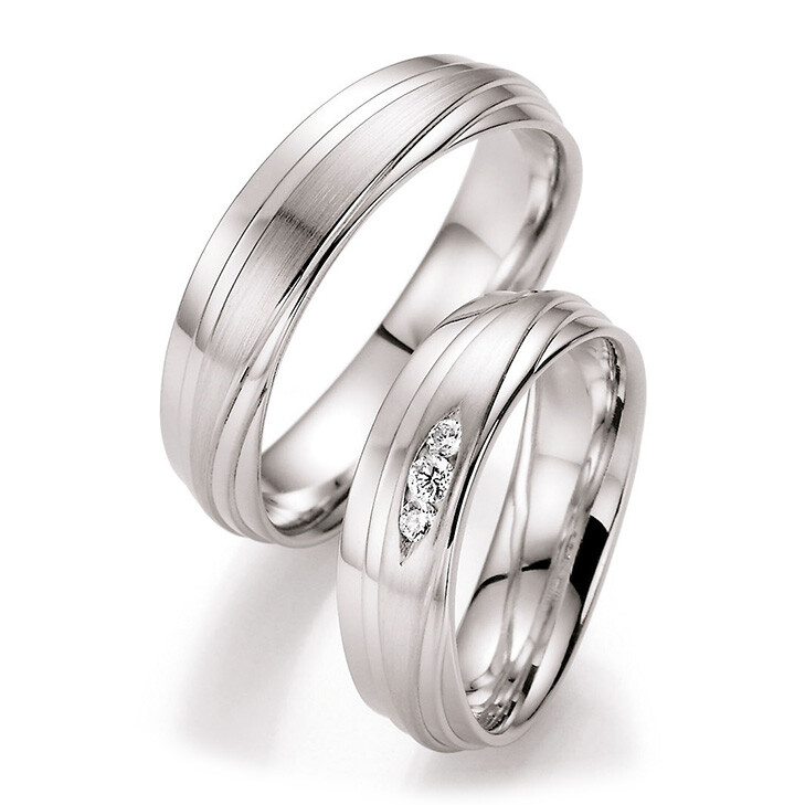 Ruesch Trauringe Weißgold Sensation 66/10410 & 66/10420