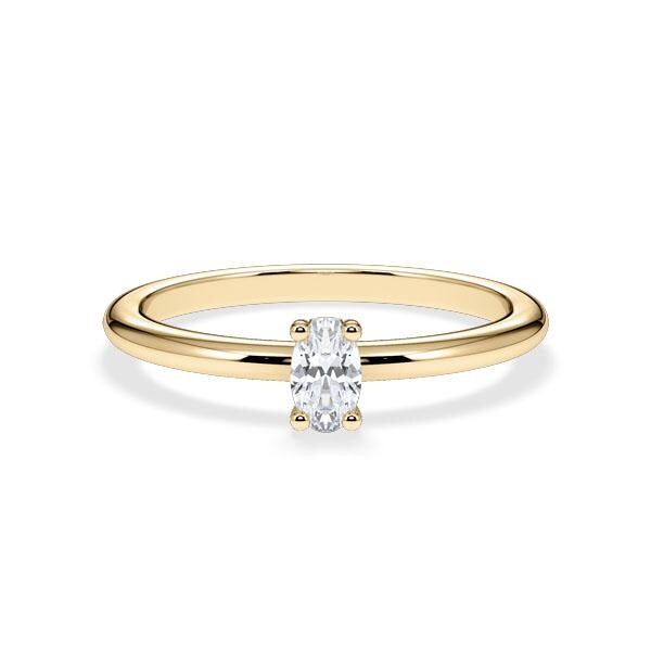 Verlobungsring Gelbgold 750/- zus. 0,320 ct, tw, vs - RU-1902-33