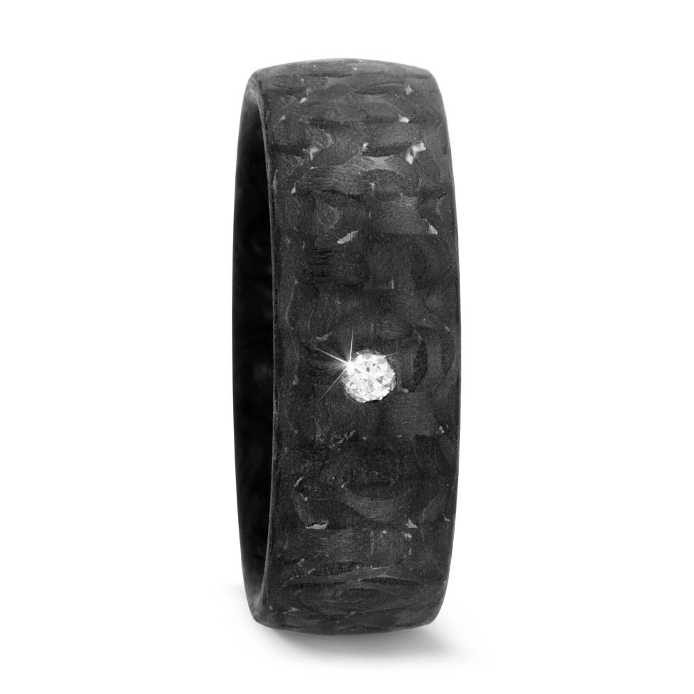 Ring aus Carbon mit Diamant – TitanFactory 51813
