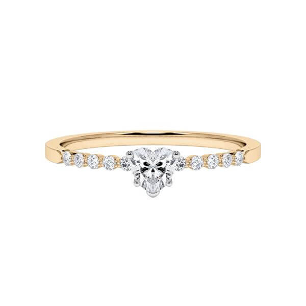 Diamantring Roségold 585/- Platin 950/- zus. 0,400 ct, tw, vs & tw, si - RU-1786-4