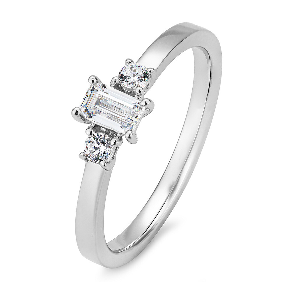Diamantring Emerald Weißgold Lab-Grown Breuning 41/06449