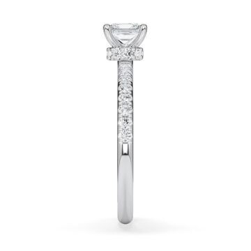 Ring Veiled Halo Prinzess Diamant Platin Rubin 1895