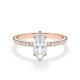 Verlobungsring Hidden Halo Lab-Grown Marquise-Diamant Rotgold Rubin RU-1901