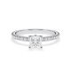 Diamantring Veiled Halo Lab-Grown Prinzess-Diamant Weißgold Rubin RU-1895