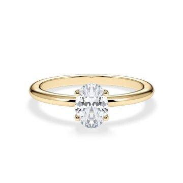 Verlobungsring Gelbgold 750/- zus. 0,540 ct, LAB - e, vs2 & tw, vs - RU-1902-30