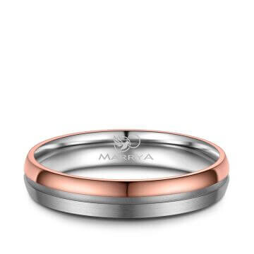 Trauringe Partnerringe Titan Rotgold Marrya TI-14