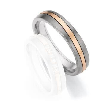Herrenring Surfing Colors Titan & Roségold Ruesch 14/20020