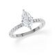 Ring Veiled Halo Marquise Diamant Weißgold Rubin 1892