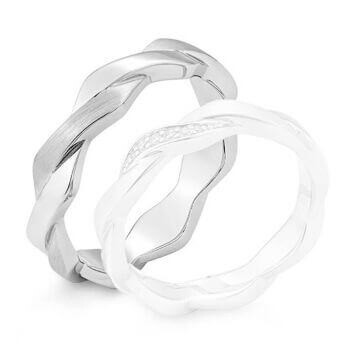 Partnerringe Silber 925 Lab-Grown Diamant Breuning 44-980310/32