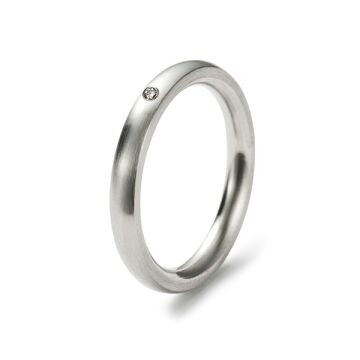Schmale Partnerringe Edelstahl Brillant Monomania 20230-32