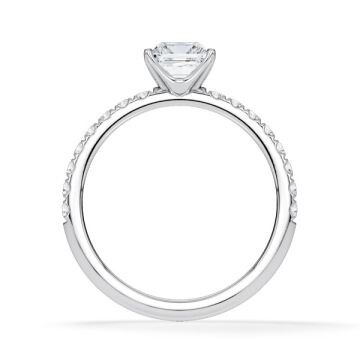 Hollywood Ring Weißgold Princess Rubin 1855