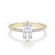 Verlobungsring Hidden Halo Lab-Grown Marquise-Diamant Gelbgold Rubin RU-1901
