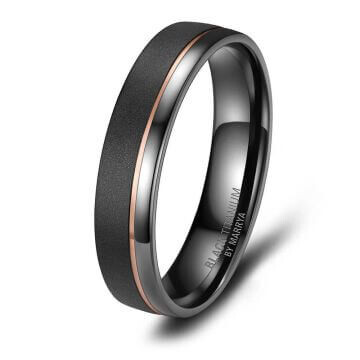 Einzelring Herren Black Titanium BT-04