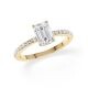Ring Hidden Halo Emerald Gelbgold Rubin 1899