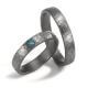 Eheringe aus Tantal Diamant Blau TeNo 59182