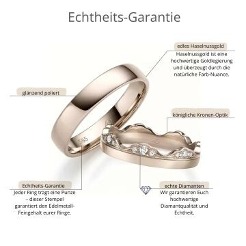 Trauringe Haselnussgold Brillant Gerstner 31394