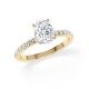 Ring Veiled Halo Oval Diamant Gelbgold Rubin 1983