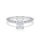 Diamantring Veiled Halo Lab-Grown Radiant Gelbgold Rubin RU-1896