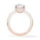 Ring Classic Hidden Halo Oval Rotgold Rubin 1902