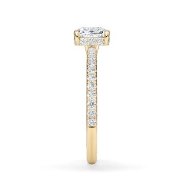 Ring Hidden Halo Cushion Gelbgold Rubin 1898