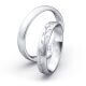 Trauringe / Partnerringe Floral Silber 925 Strichmatt Brillant 0,020 ct.