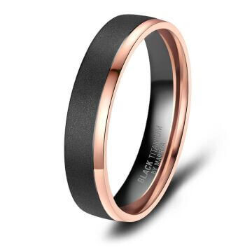 Einzelring Herren Black Titanium BT-06