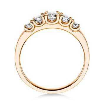 Verlobungsring 5 Diamonds Rotgold 585 Brillant 0,60 ct – Dettinger 27200