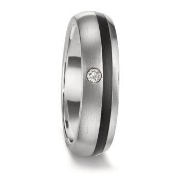Partnerringe Edelstahl Keramik Tamor Satin TeNo 306404 & 306405