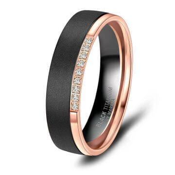 Einzelring Damen Black Titanium BT-06