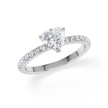 Hollywood Ring Herz Diamant RoWeißgoldgold Rubin 1887