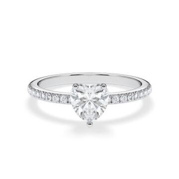 Verlobungsring Platin mit Herz-Diamant von Rubin RU-1900