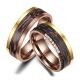 Breite Eheringe Partnerringe Carbon Bronce Gold Marrya CB-07